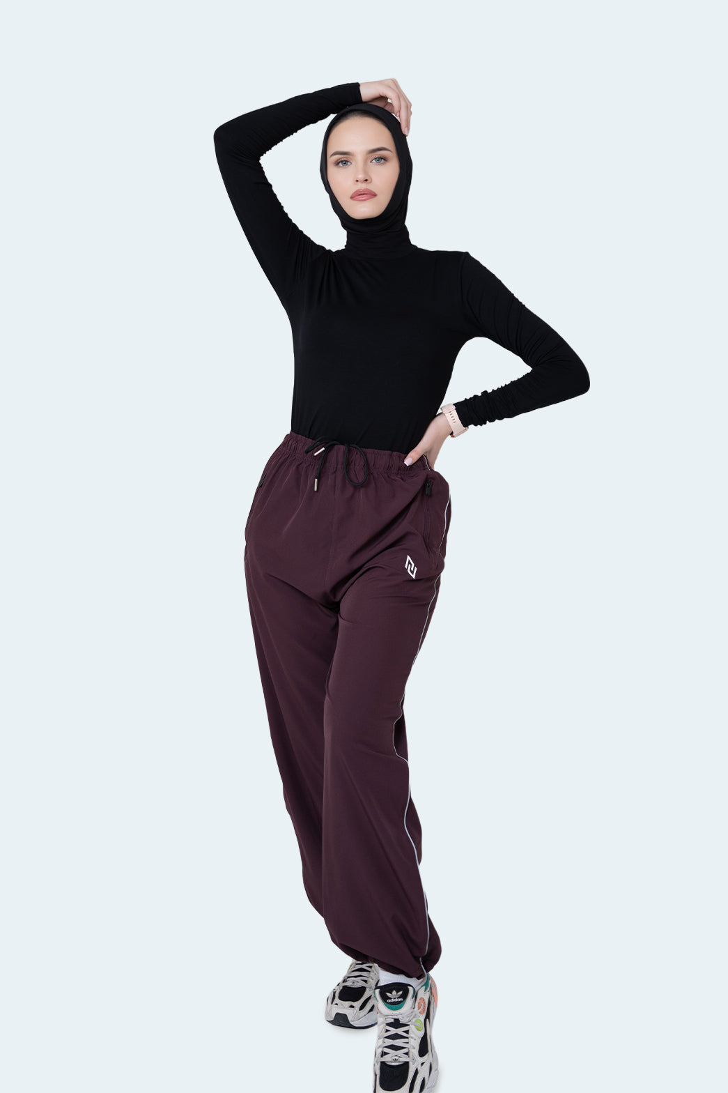 Airlite Lightweight Loose Fit Joggers — Chocolate Plum