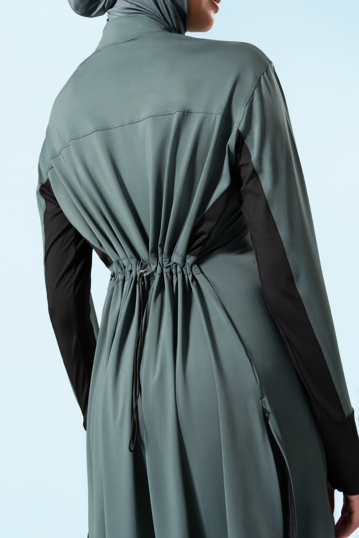 MomentumAir™ Longline Modest Workout Top — Deep Sage