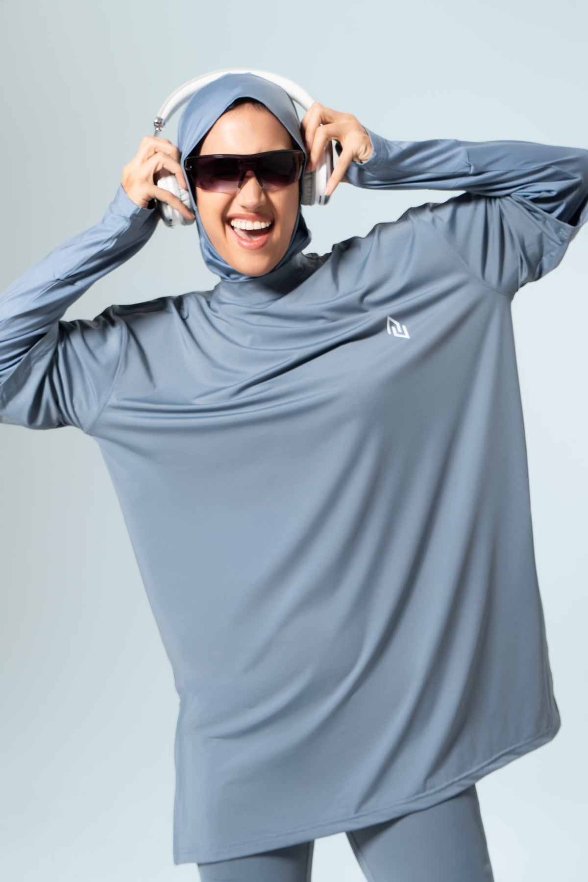 Essential Modest Workout Top — Stone