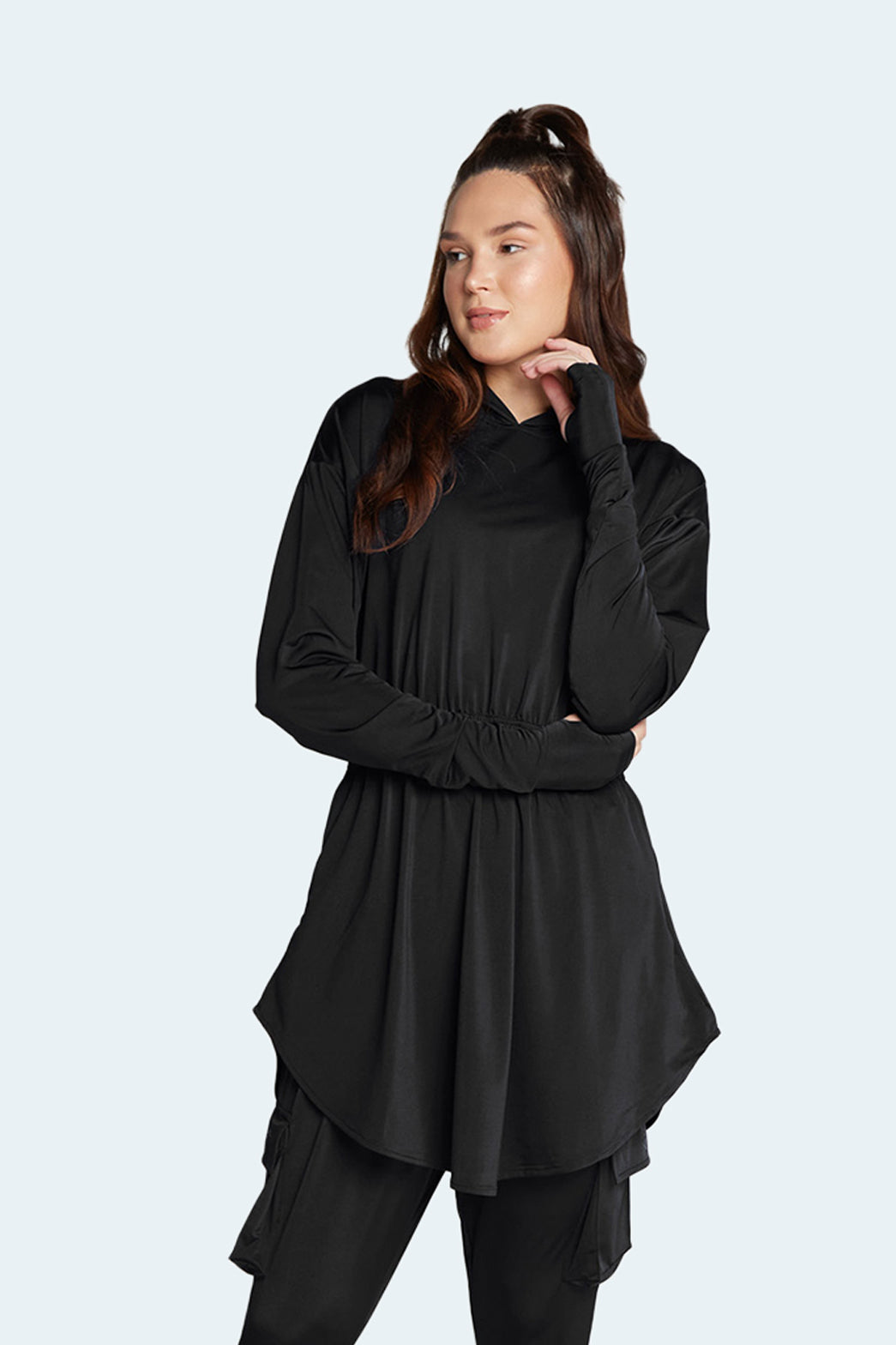 Pro Active Modest Workout Top — Black