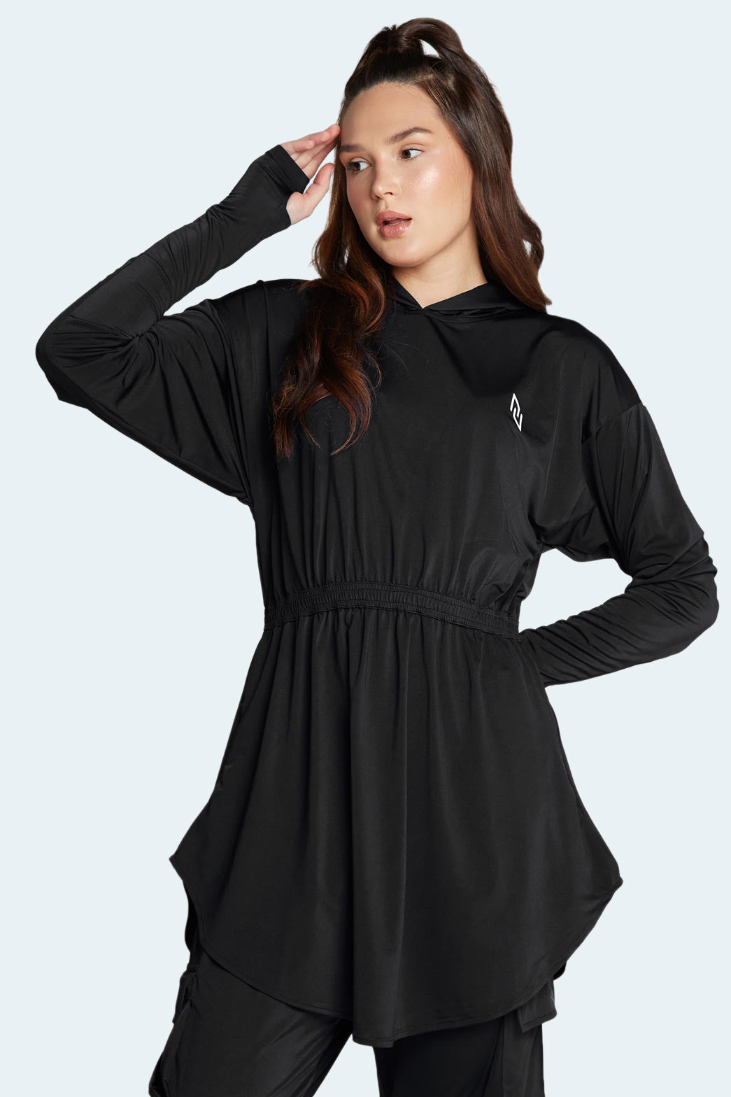 Pro Active Modest Workout Top — Black