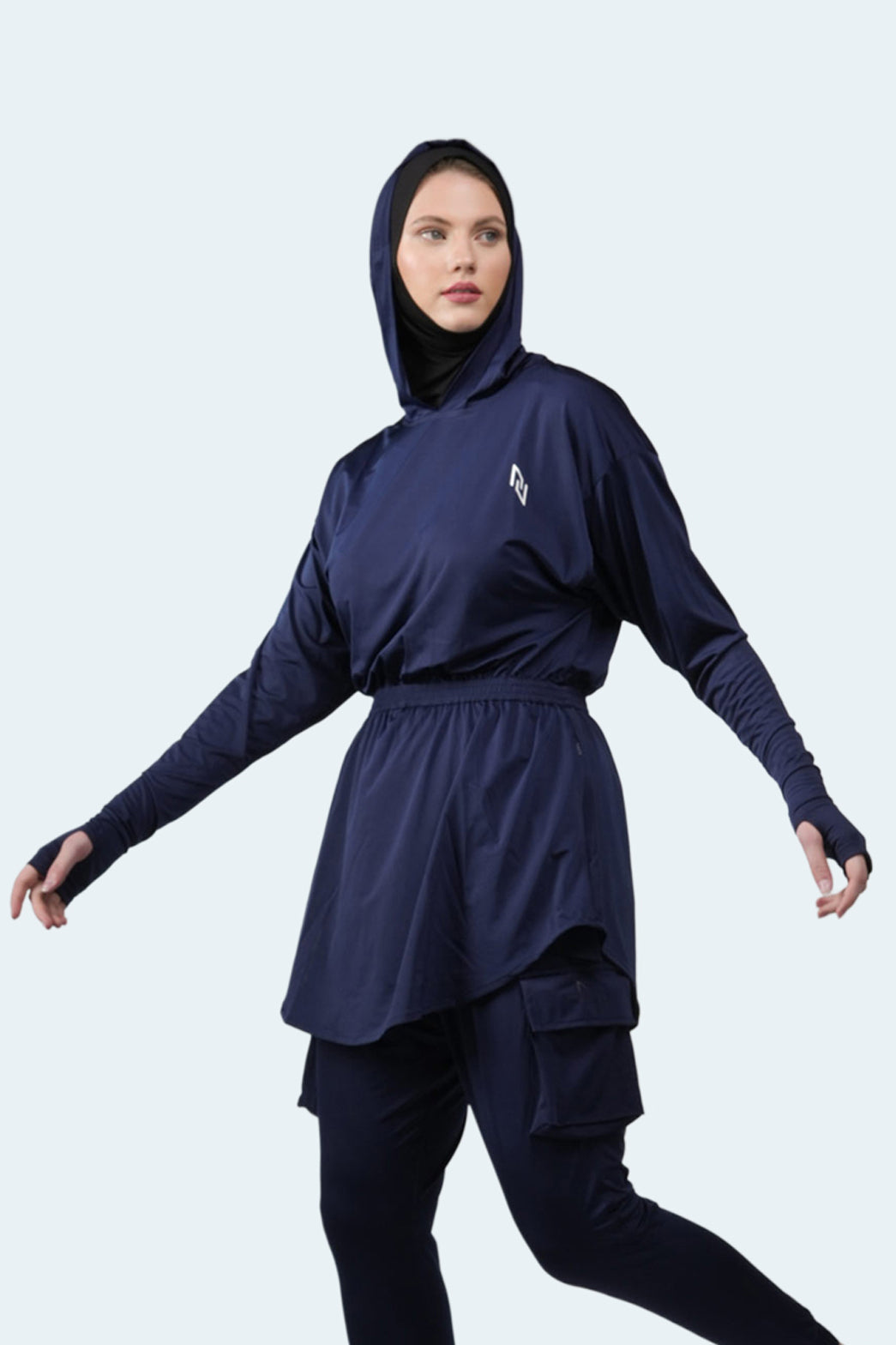 Pro Active Modest Workout Top — Blue