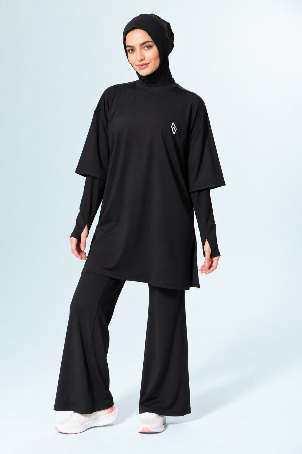 Essential Modest Workout Top — Black