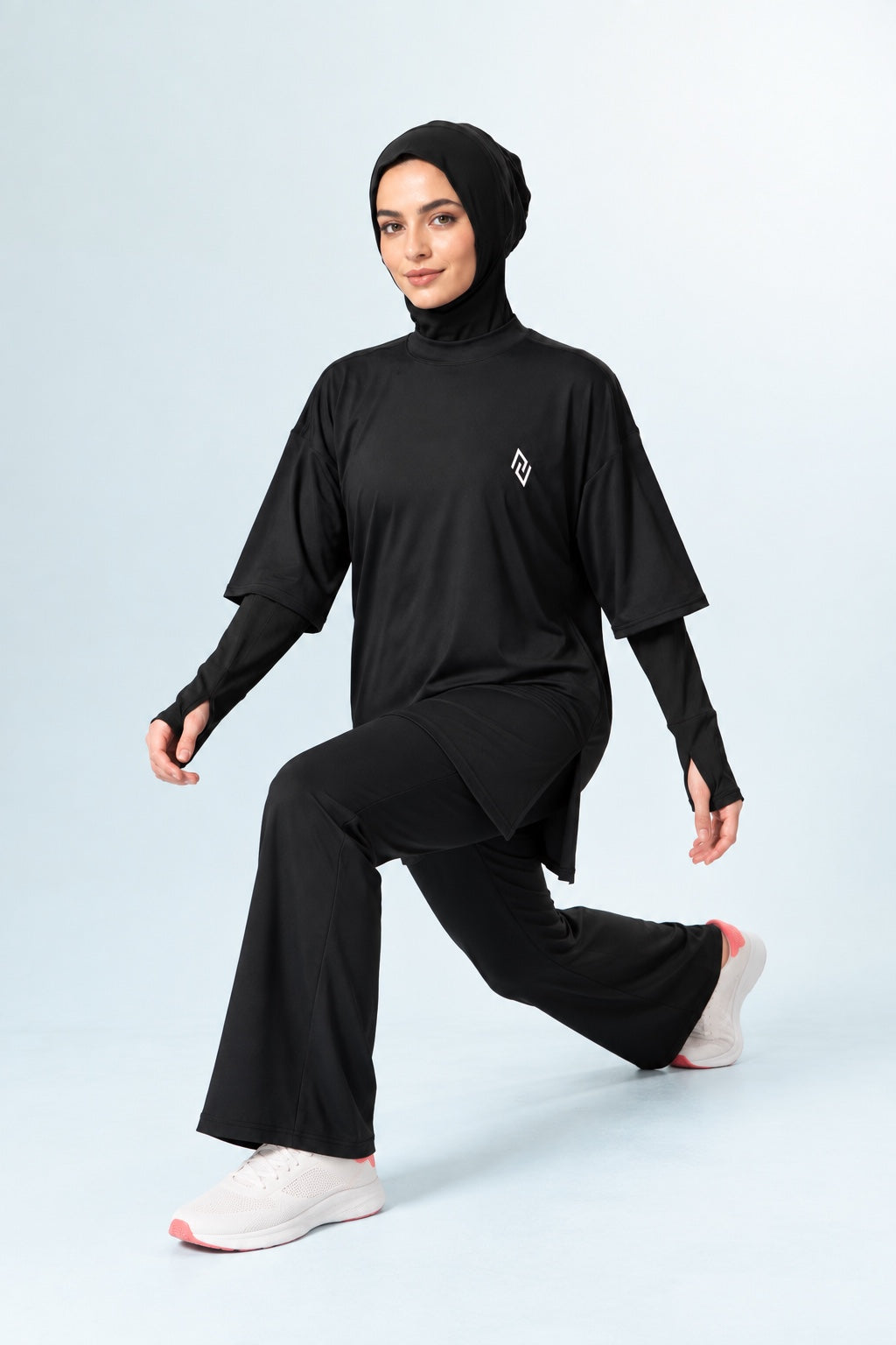 Essential Modest Workout Top — Black