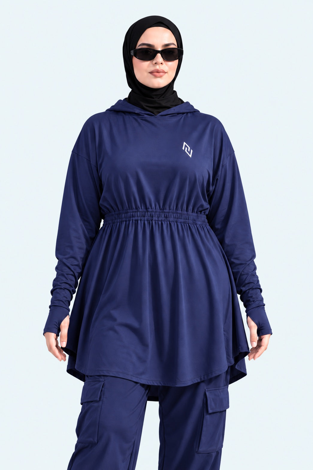 Pro Active Modest Workout Top — Blue
